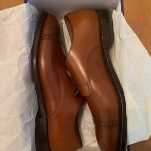 Brooks Brothers Golden Fleece Captoes, Cognac Leather, Size 11.5